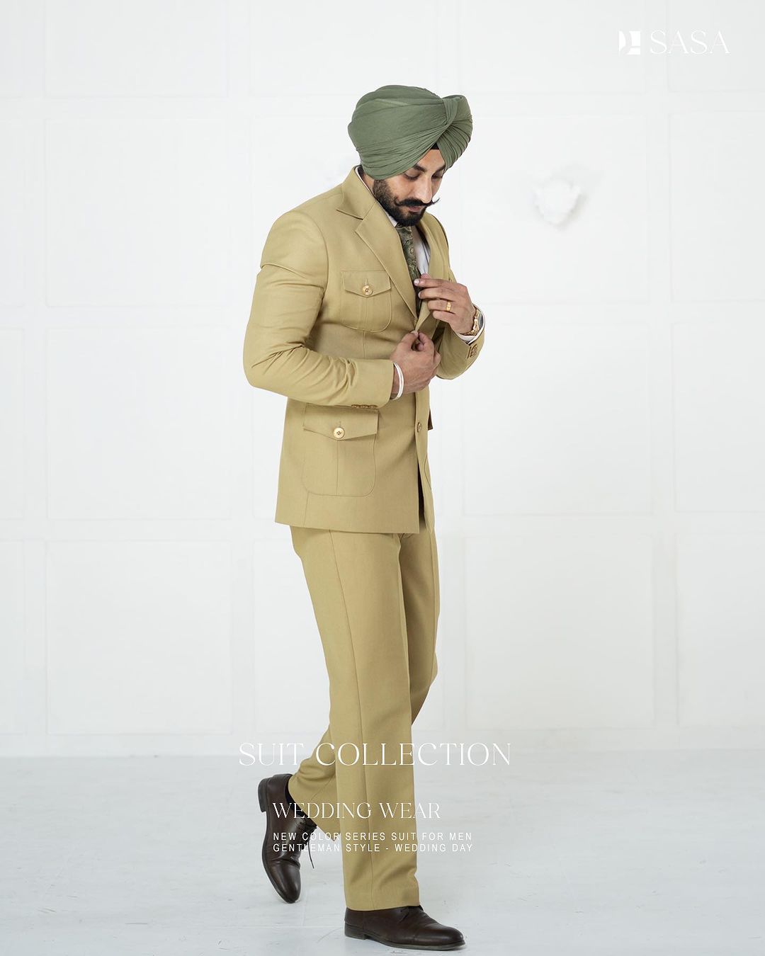 Moss Green 2pc Coat Pant