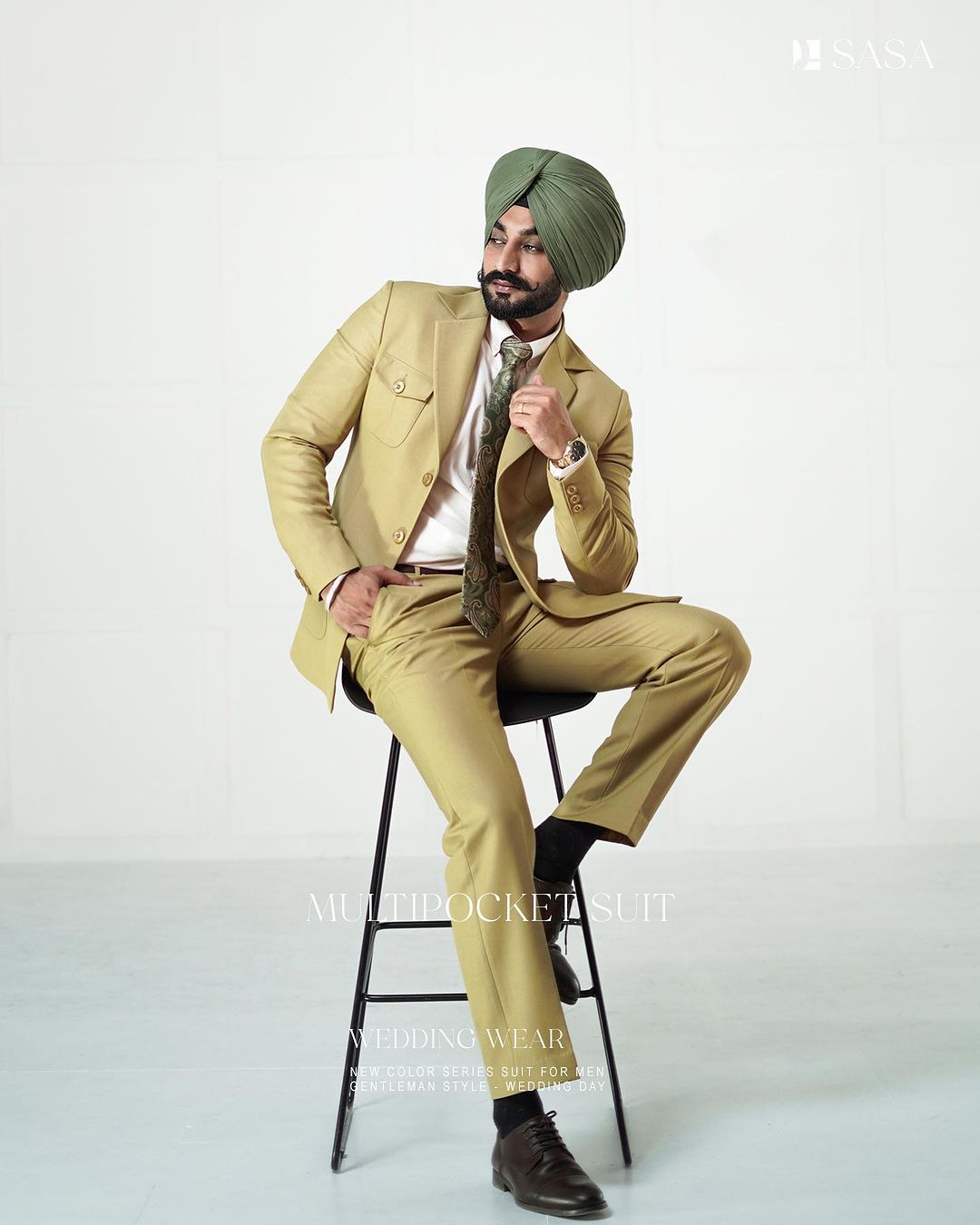 Moss Green 2pc Coat Pant