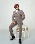 Mouse-Colored 2pc Coat Pant