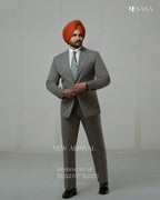 Mouse Gray 2pc Coat Pant