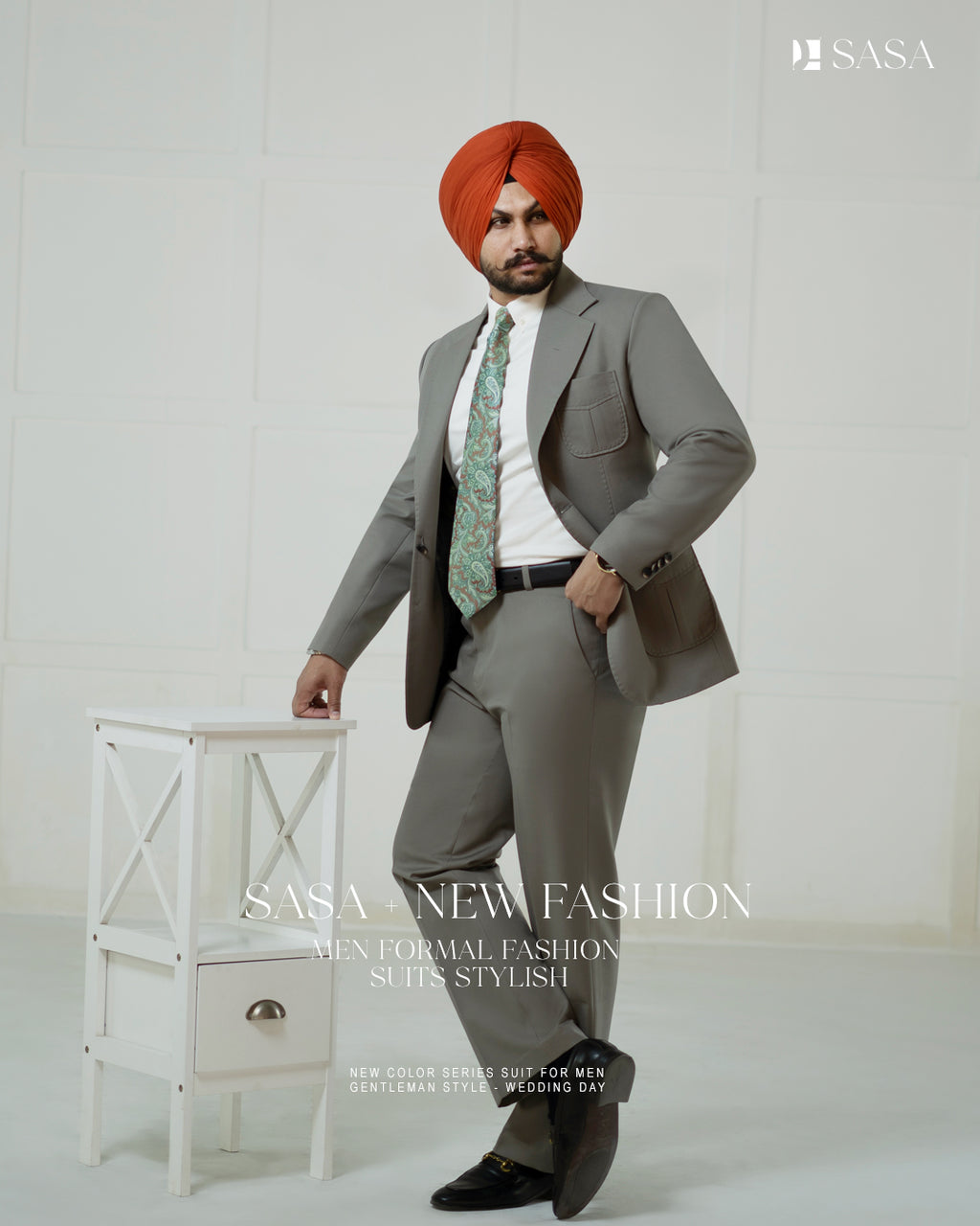 Mouse Gray 2pc Coat Pant