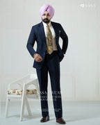 Navy Blue 2pc Coat Pant