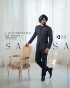 Navy Blue Ban Coat Pant