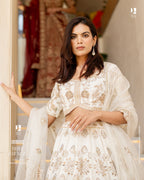 Elegant Off-White Bridal Lehenga by SASA
