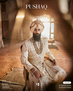 Regal Elegance in Off-White Pushaq for Punjabi Sikh Wedding
