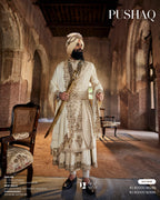Regal Elegance in Off-White Pushaq for Punjabi Sikh Wedding