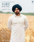 Off White Peacock Embroidered Jacket with Off White Kurta Salwar