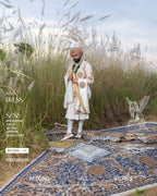 Off White Sherwani with Multicolor Floral Embroidery