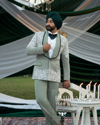 Pastel-Hue Pistachio 2pc Tuxedo Pant