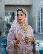 Pastel Mauve-Pink Chanderi Silk Lehenga for the Modern Bride