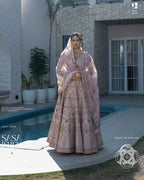 Pastel Mauve-Pink Chanderi Silk Lehenga for the Modern Bride