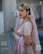 Pastel Mauve-Pink Chanderi Silk Lehenga for the Modern Bride