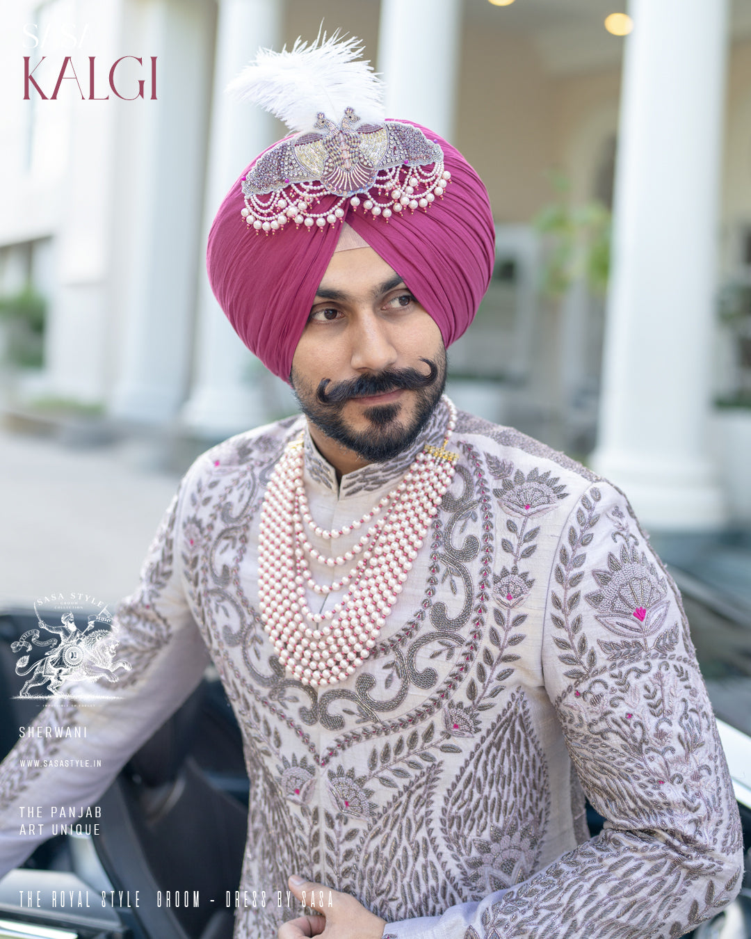 Pink Lavender Kalgi Sherwani Blending Regal Charm with Modern Elegance