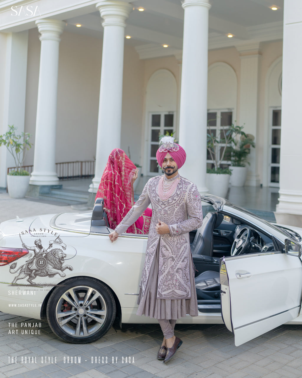 Pink Lavender Kalgi Sherwani Blending Regal Charm with Modern Elegance
