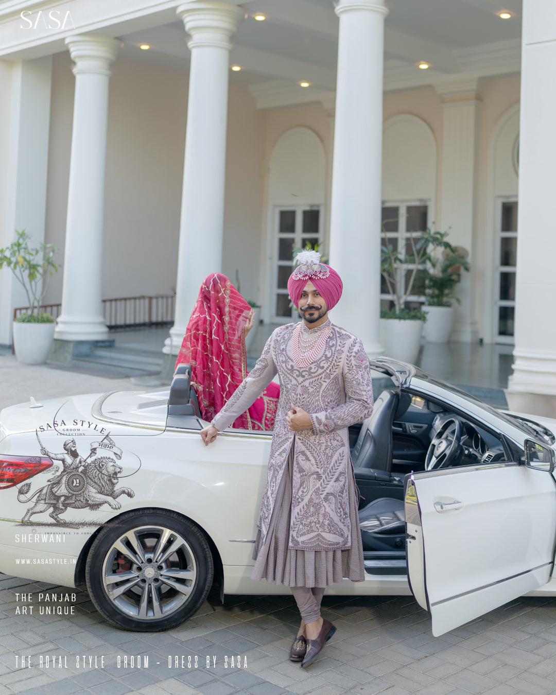 Pink Lavender Kalgi Sherwani Blending Regal Charm with Modern Elegance