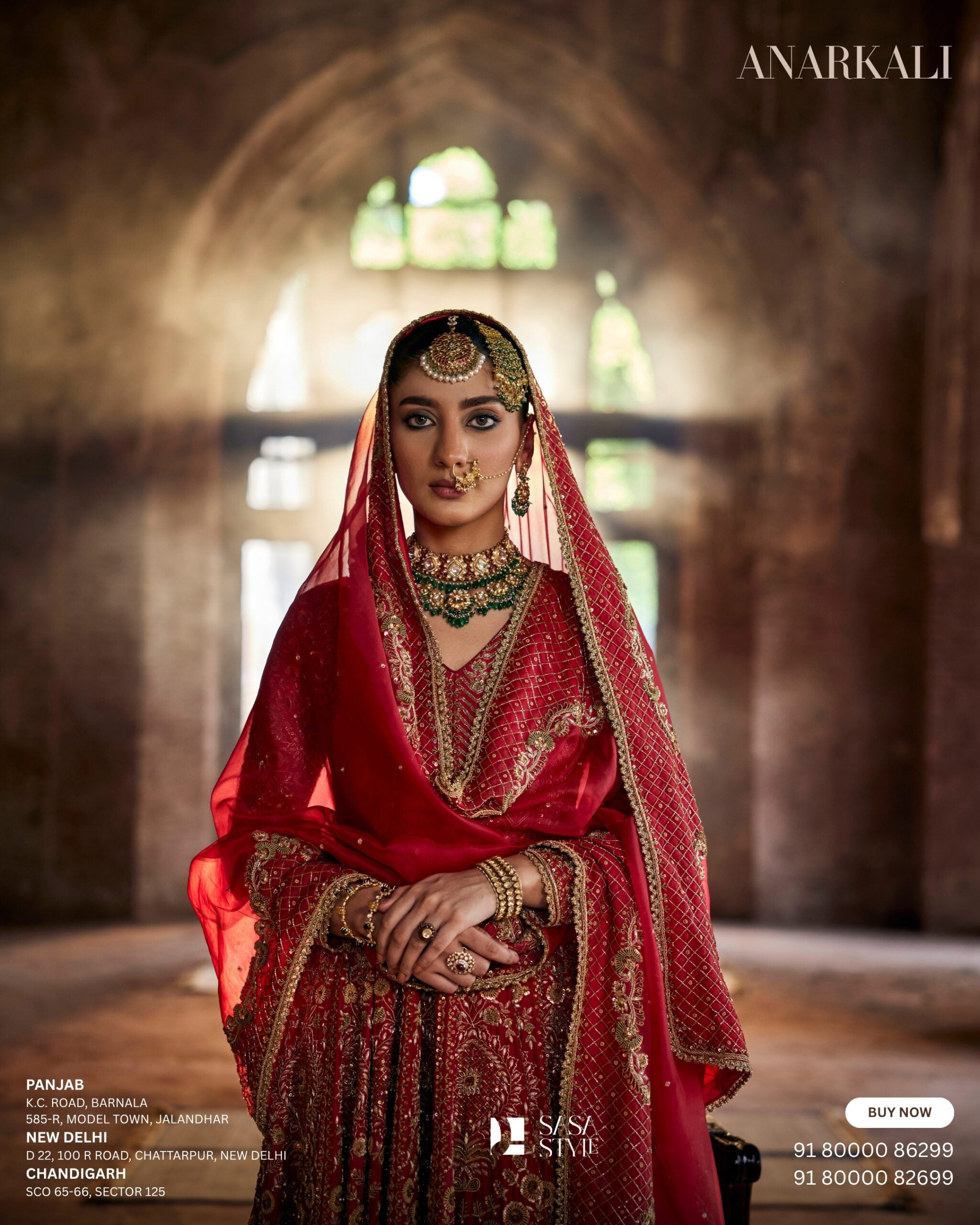 Red Rose Anarkali Salwar & Duppata