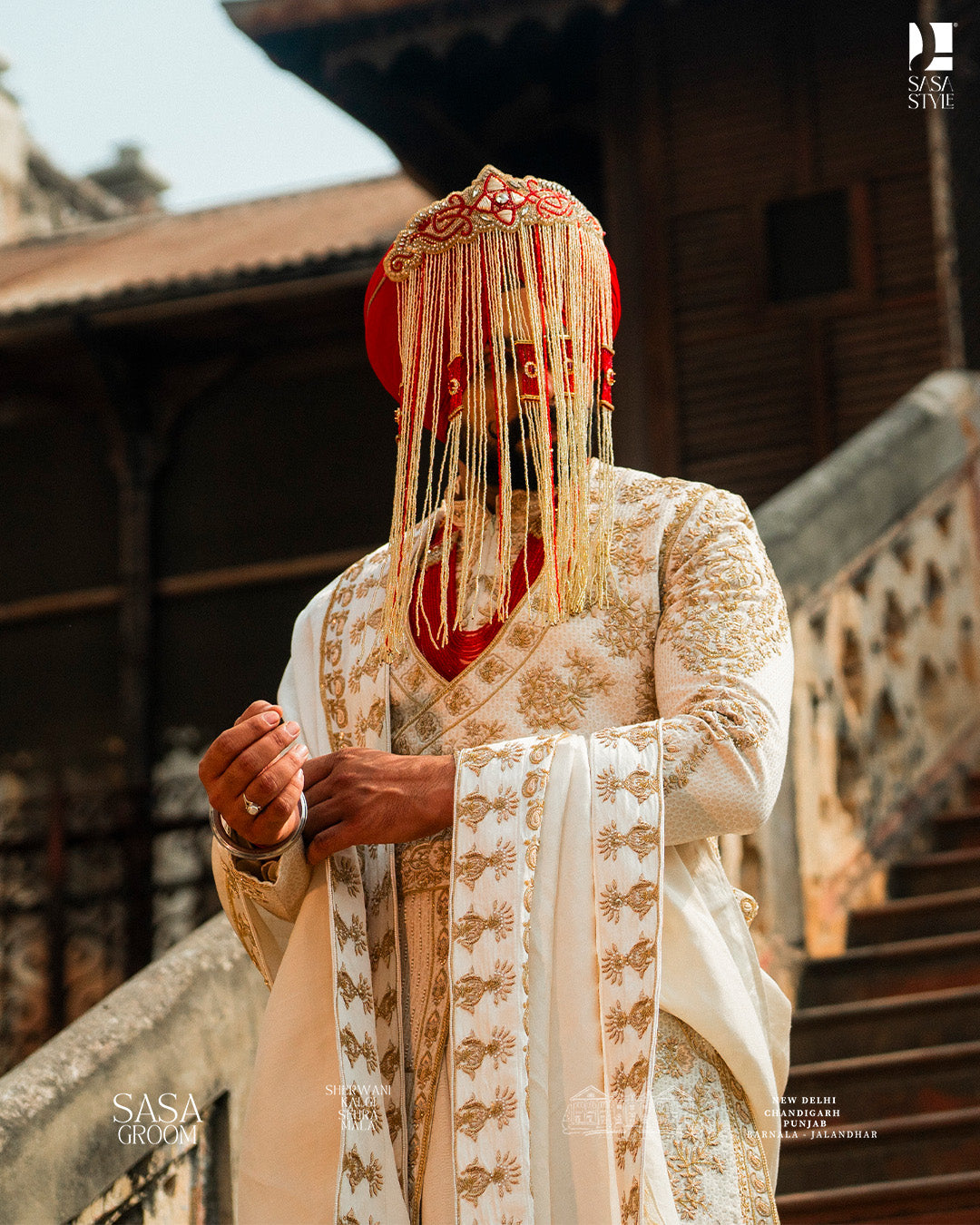 Royal Red & Gold Sehra