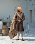 Powder Blue Achkan with Kurta Pajama
