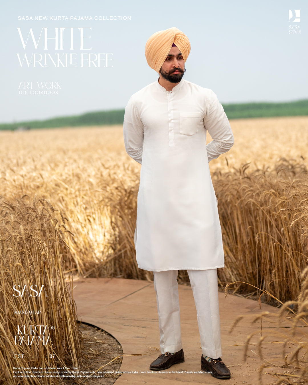Royal Off-White Embroidered Jacket with Classic Kurta Pajama