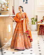 Rust Orange Lehenga for Brides by SASA Collection