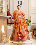Rust Orange Lehenga for Brides by SASA Collection