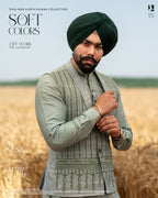 Sage Mint Embroidered Jacket with Classic Kurta Pajama