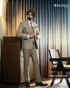 Sandy Brown Shade 3pc Coat Vest Pant