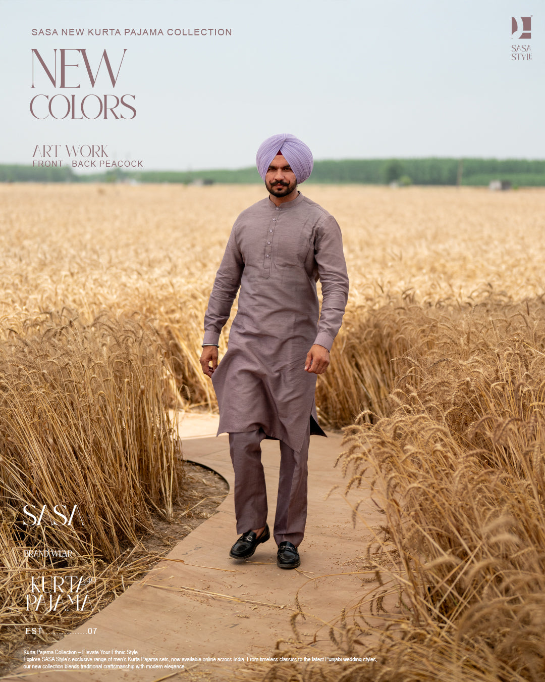 Sea Fog Embroidered Jacket with Elegant Kurta Pajama