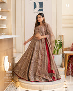 Chanderi Silk Lehenga with Intricate Hand Embroidey