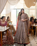 Chanderi Silk Lehenga with Intricate Hand Embroidey