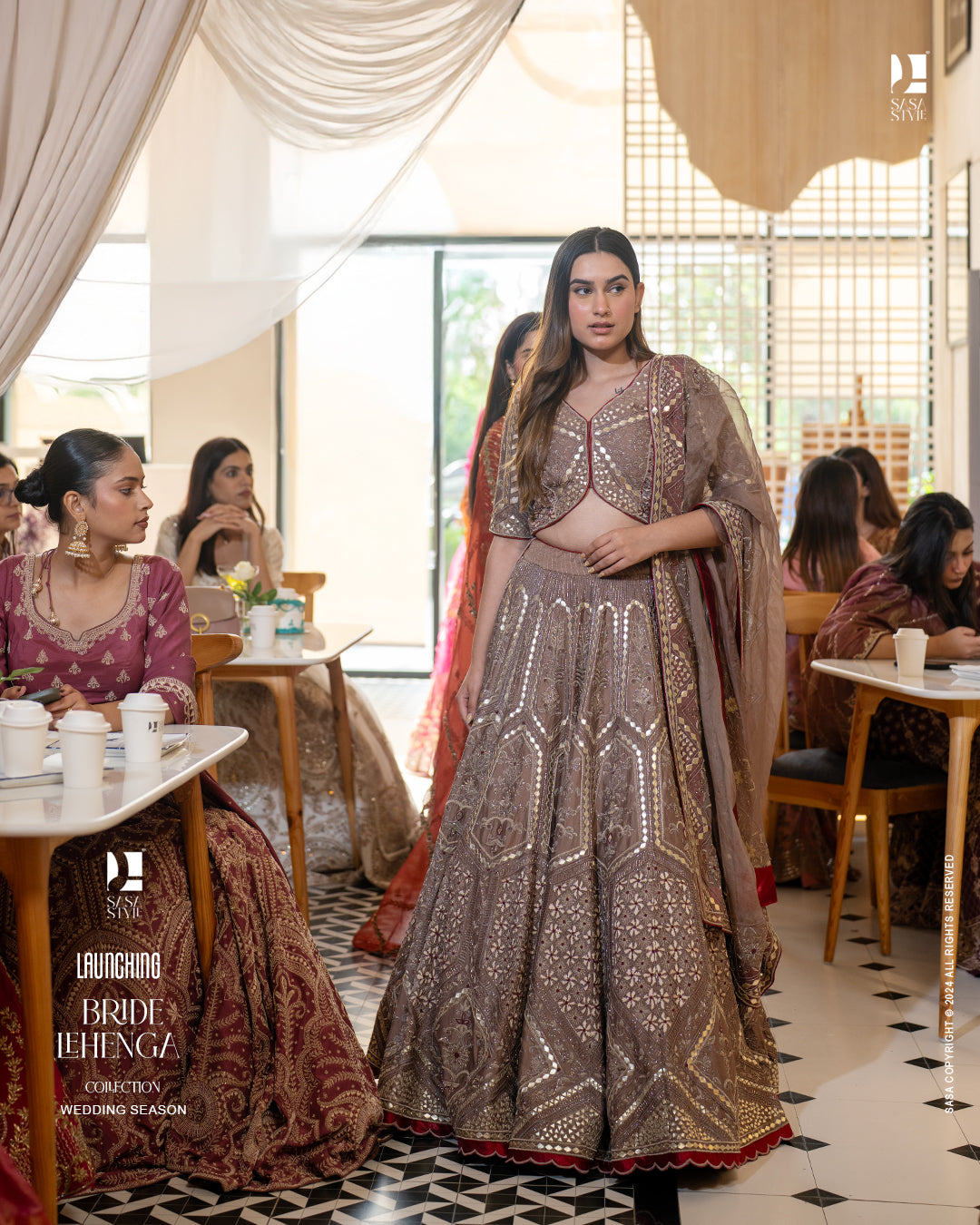 Chanderi Silk Lehenga with Intricate Hand Embroidey