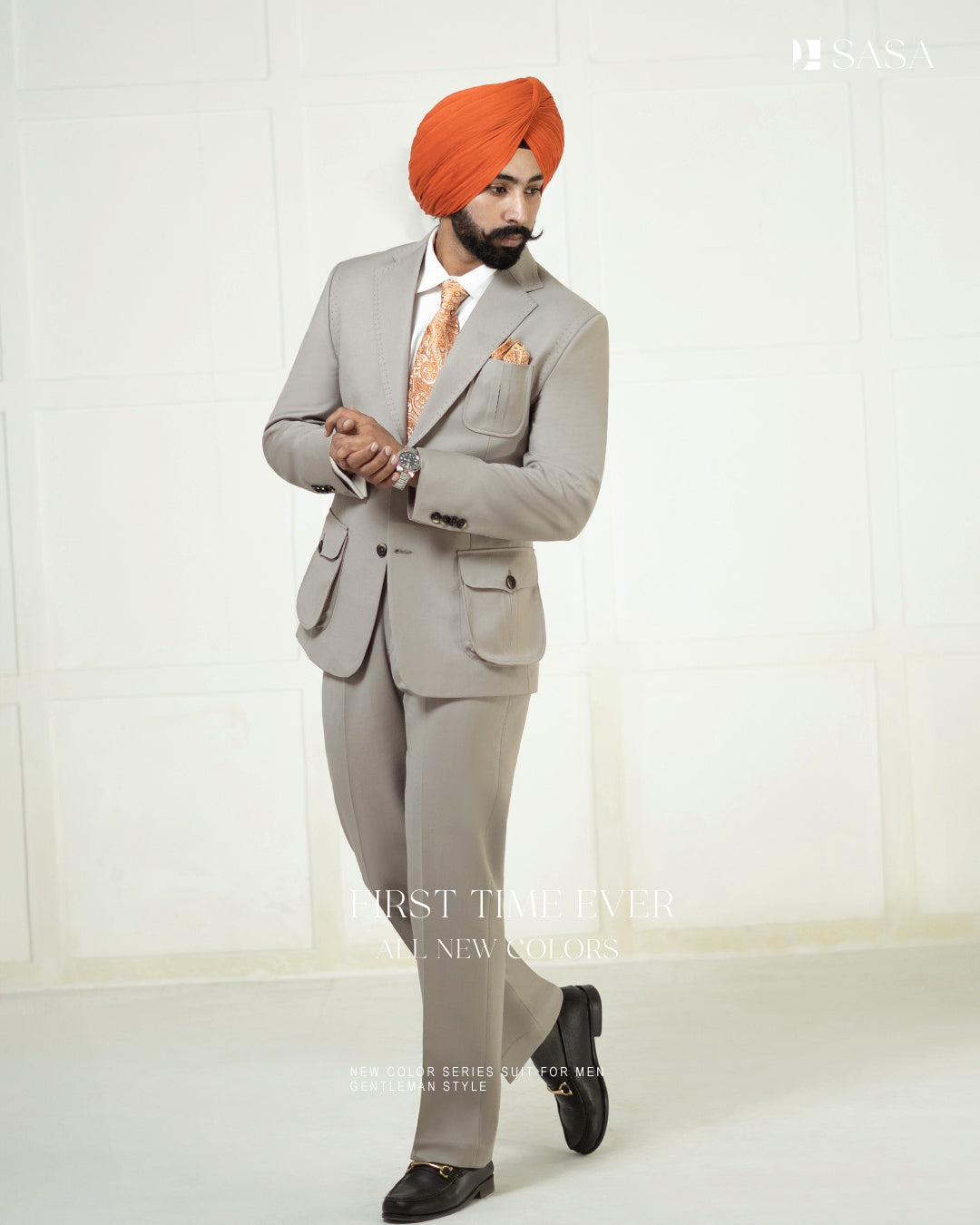 Smoke Gray 2pc Coat Pant
