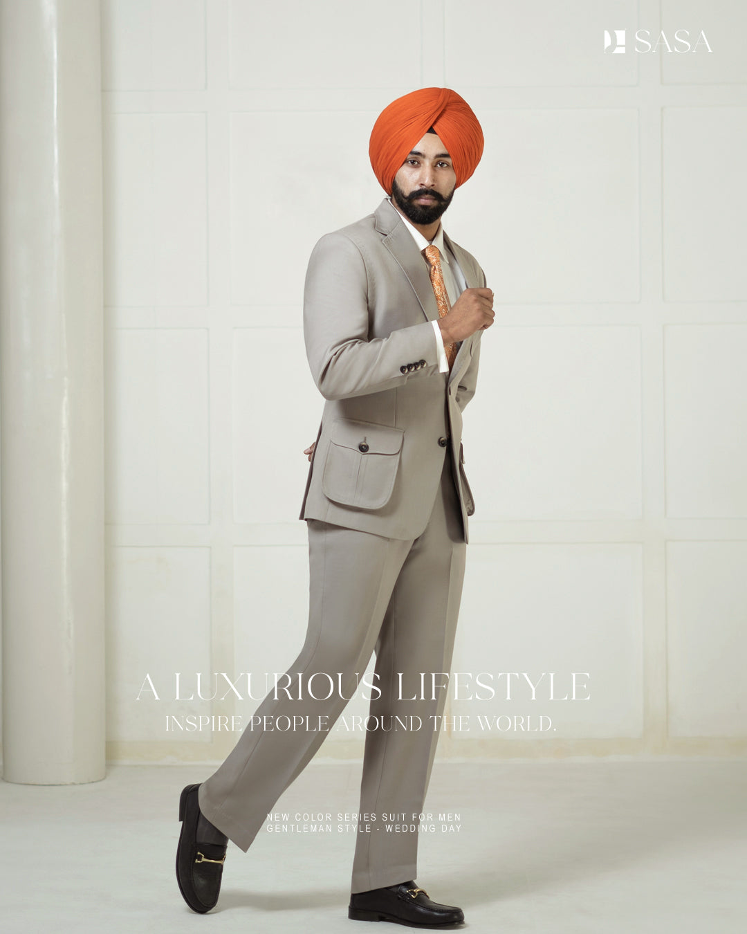 Smoke Gray 2pc Coat Pant