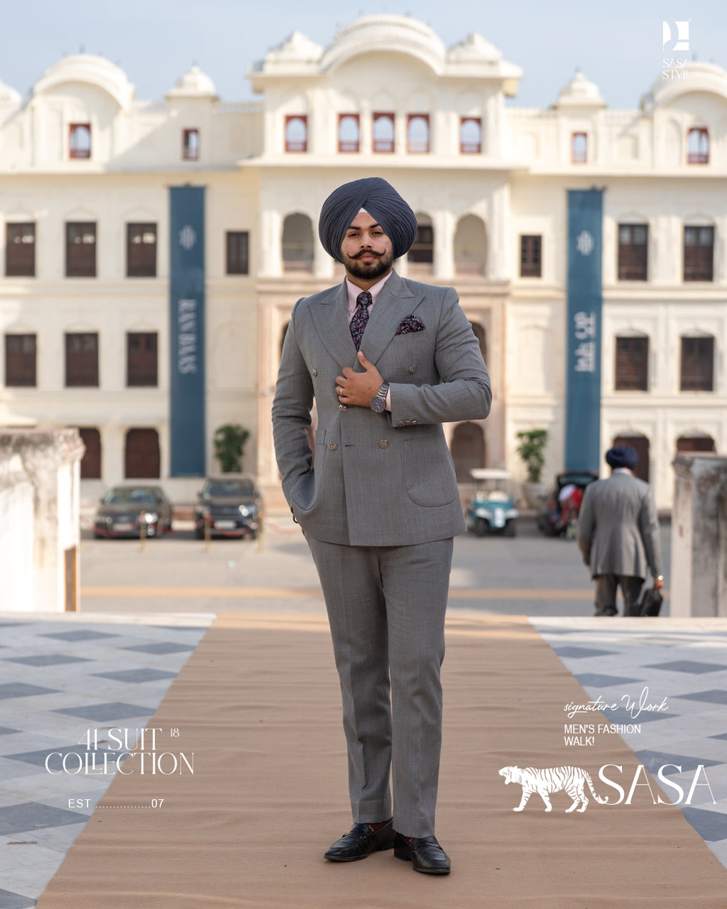 Smoke Grey Two-Piece Suit for Modern Elegant Formal Style
