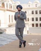 Smoke Grey Two-Piece Suit for Modern Elegant Formal Style