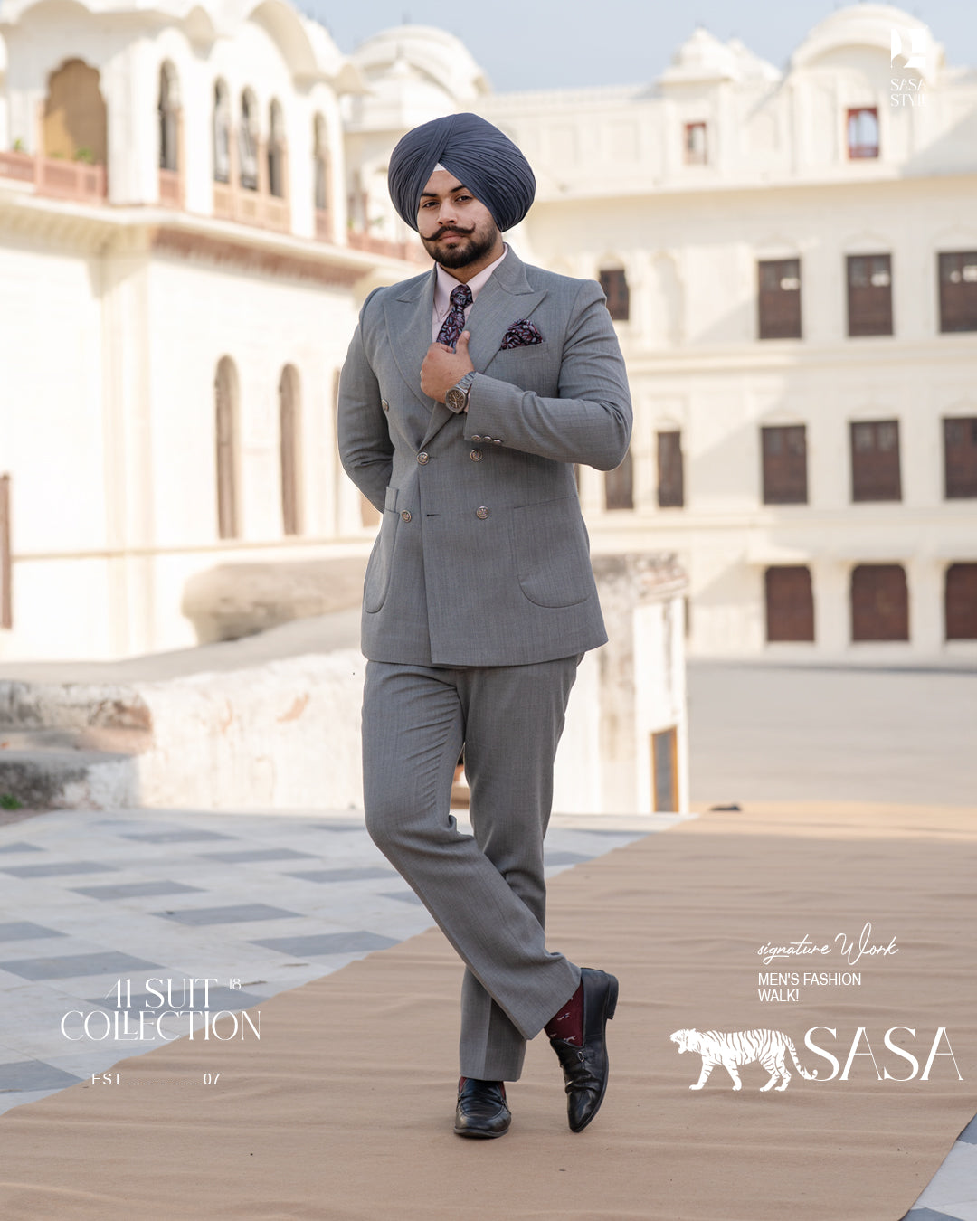 Smoke Grey Two-Piece Suit for Modern Elegant Formal Style