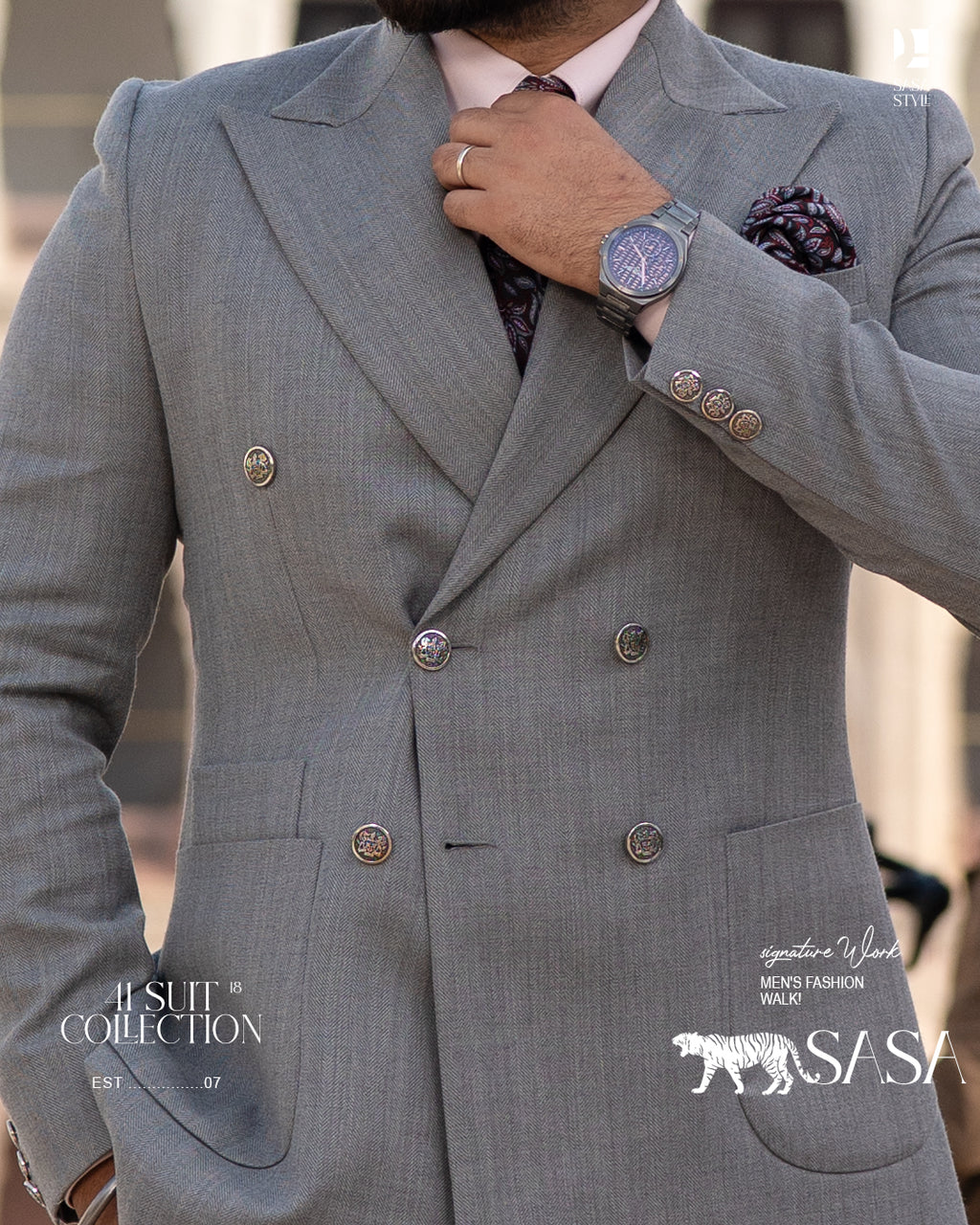 Smoke Grey Two-Piece Suit for Modern Elegant Formal Style