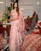 Soft Pink Lehenga with Traditional Embroidery