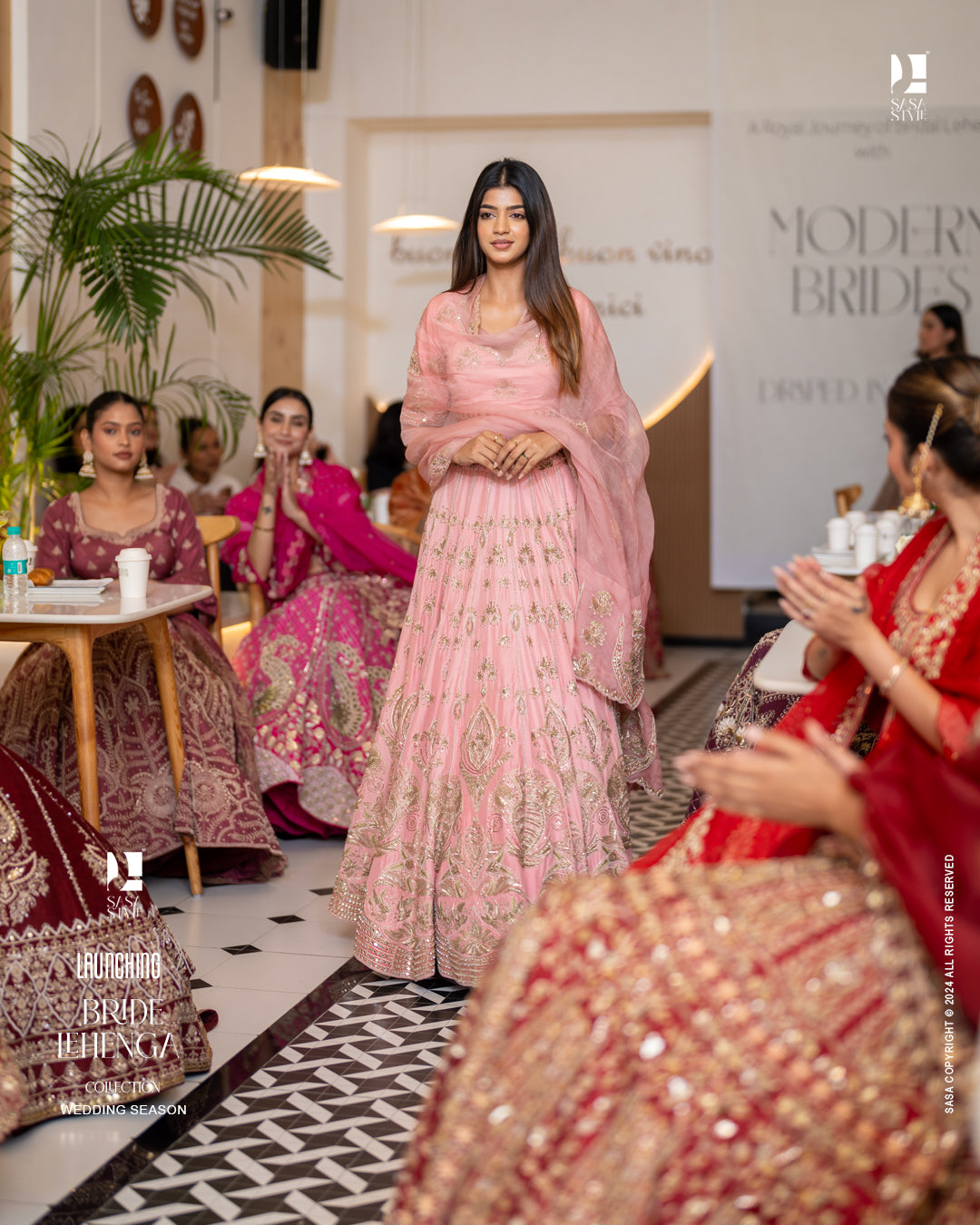 Soft Pink Lehenga with Traditional Embroidery