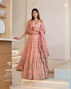 Soft Pink Lehenga with Traditional Embroidery