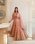 Soft Pink Lehenga with Traditional Embroidery