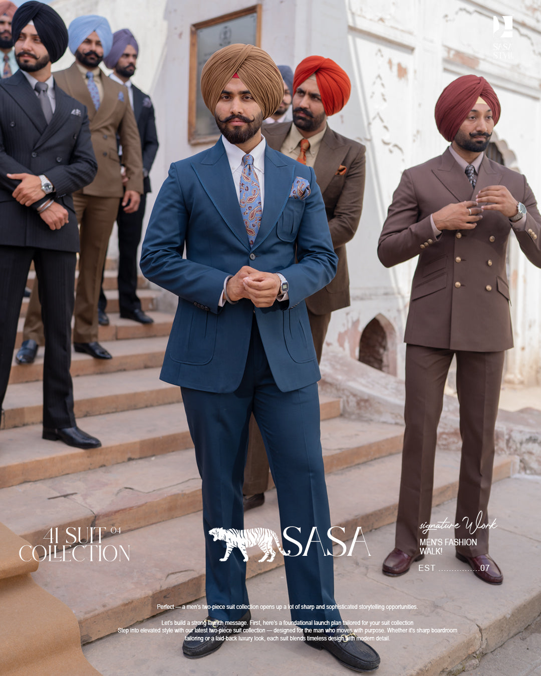 Steel Blue Two-Piece Suit for Modern and Elegant Formal Style