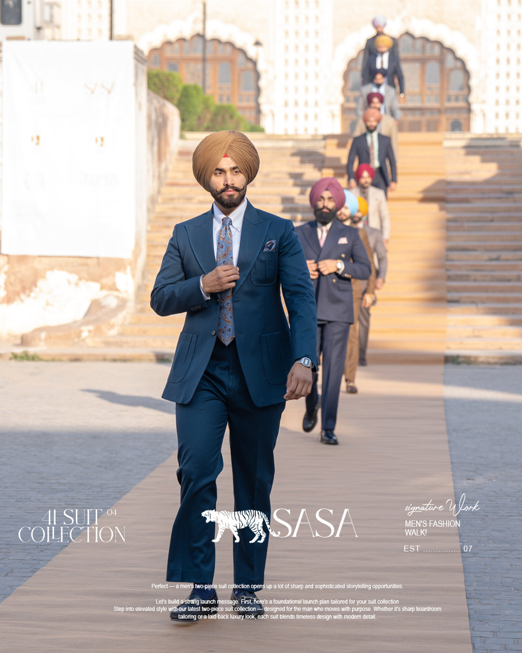 Steel Blue Two-Piece Suit for Modern and Elegant Formal Style