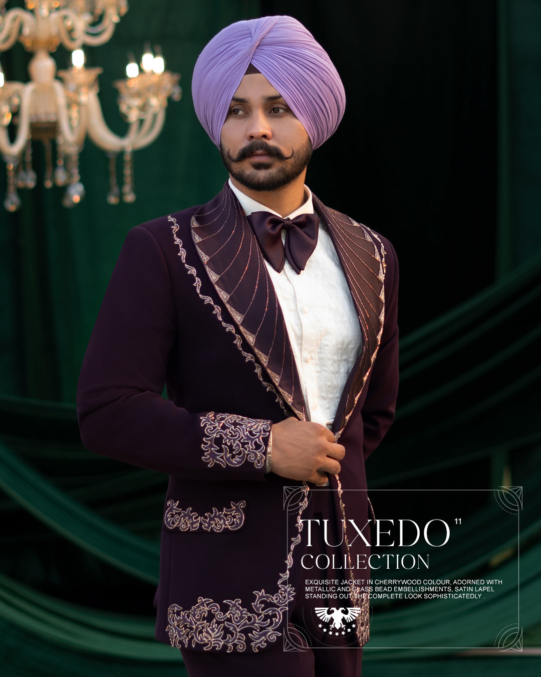 Striking Purple 2pc Tuxedo Pant