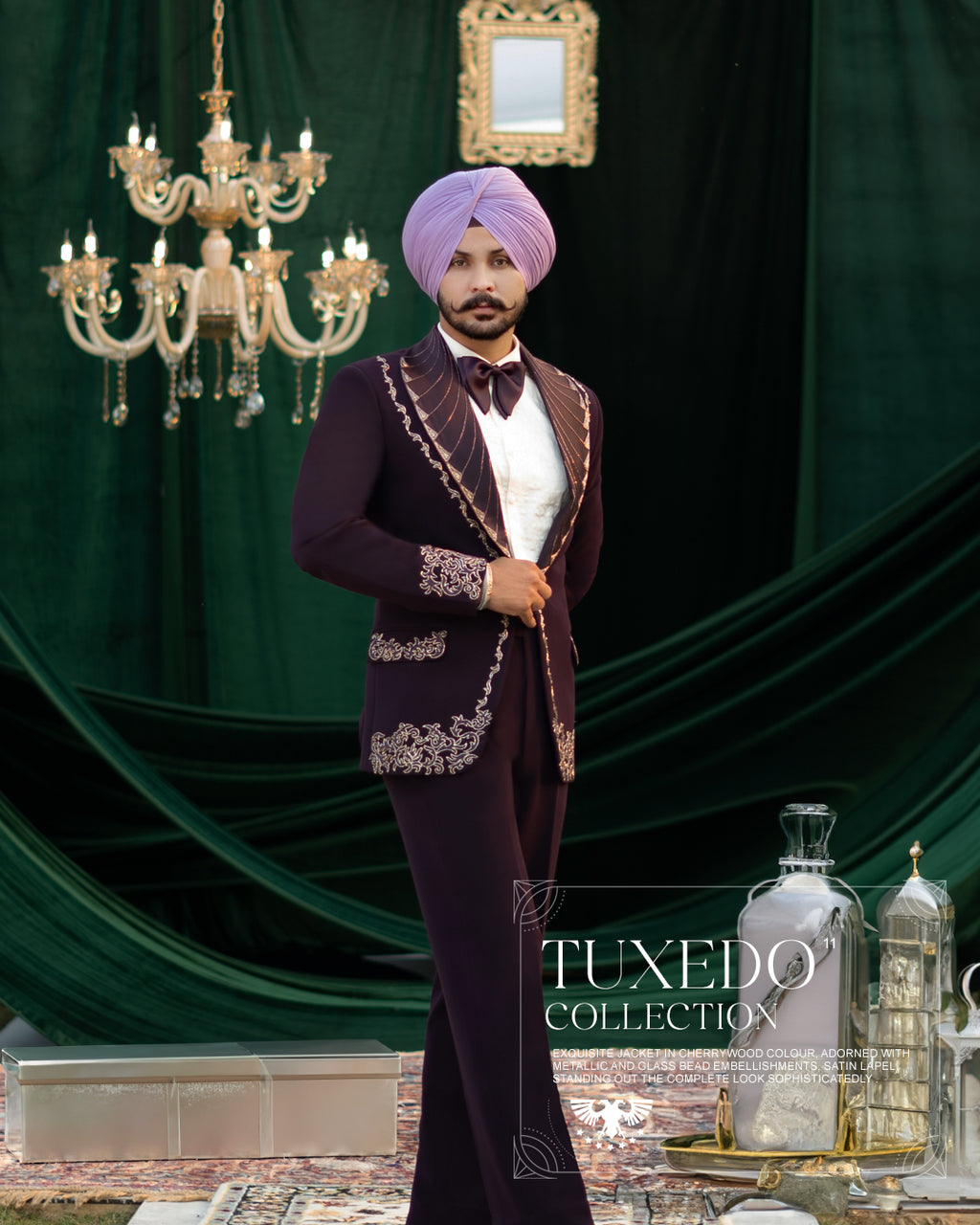 Striking Purple 2pc Tuxedo Pant