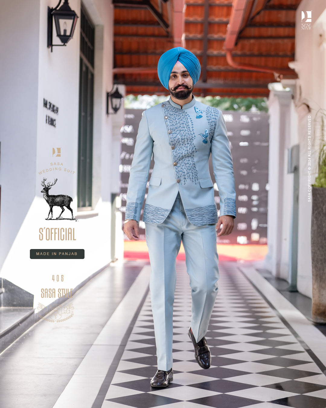 Sky 2 Piece Band Gala Coat Pant