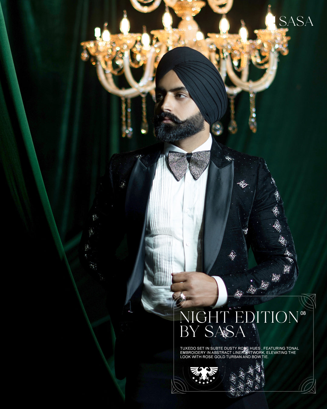 The Black Velvet 2pc Tuxedo Pant