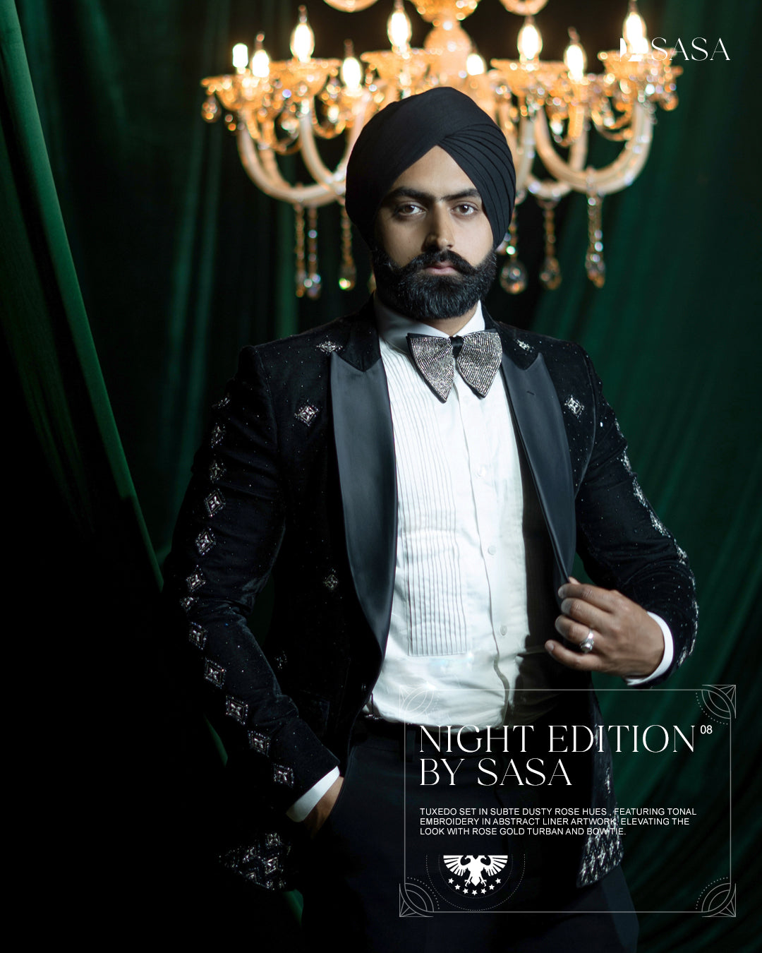 The Black Velvet 2pc Tuxedo Pant