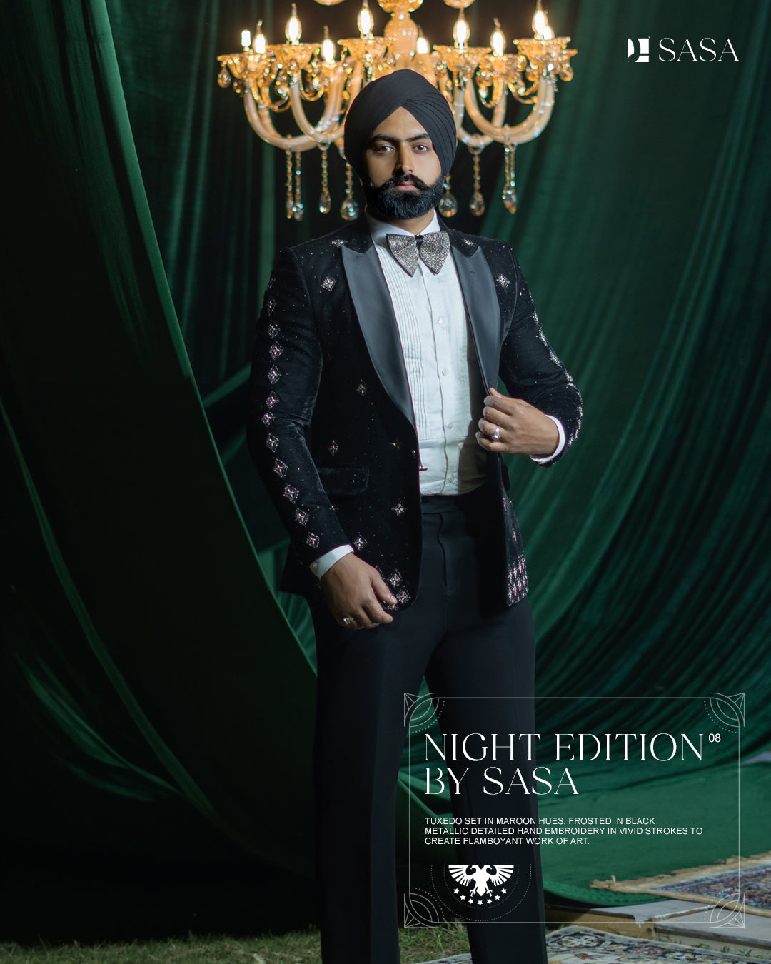 The Black Velvet 2pc Tuxedo Pant