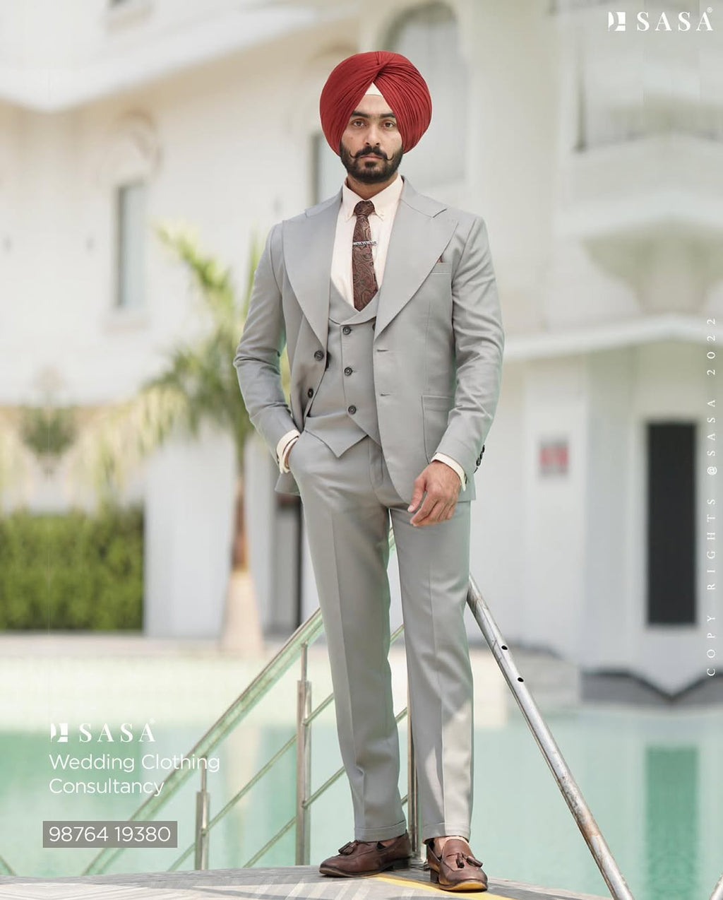 Platinum Grey Wedding Suit